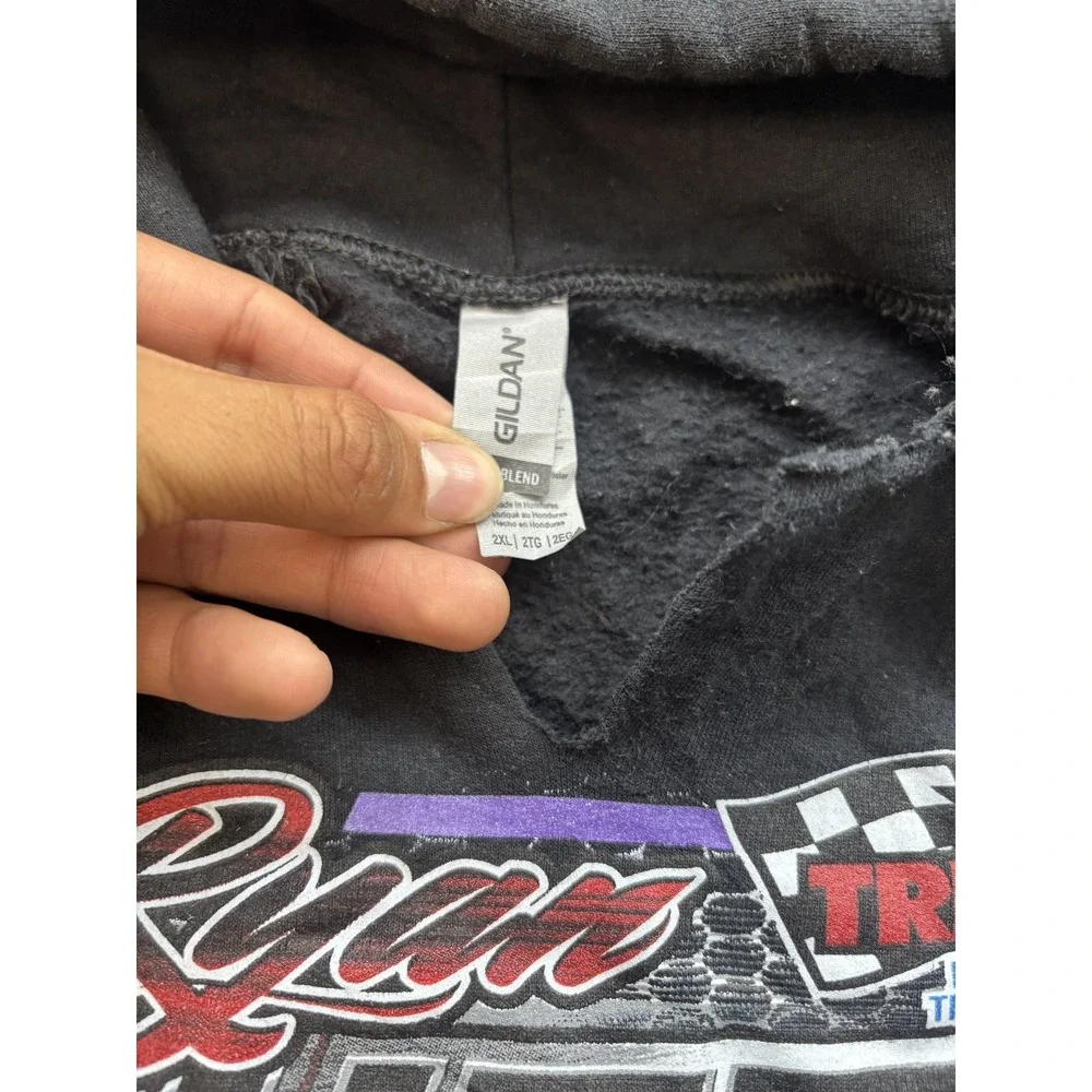Ryan Gustin #19 Racing Dirt Track Hoodie Sweatshirt Marshalltown Iowa Black 2XL